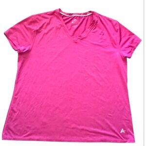 Arctic Cool Womens Pink Hydrofreeze X V Neck Athletic T Shirt Size 2XL Pink